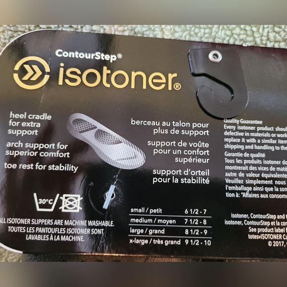 🌟NWT Isotoner Black Slippers Size 6.5-7 - Picture 7 of 7